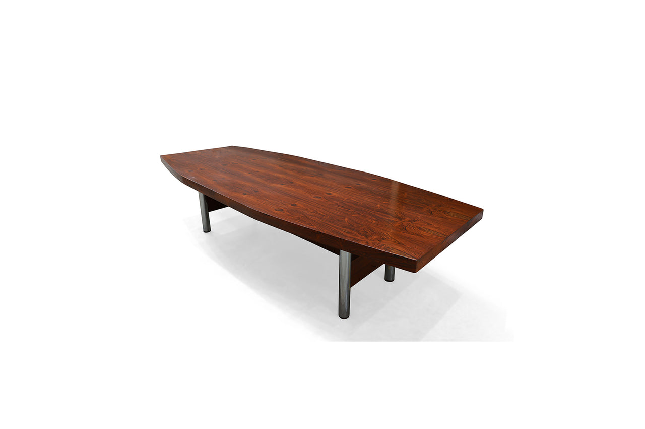 Large Dining Table in Hardwood & Metal by Sergio Rodrigues, 1960s - Lot 242