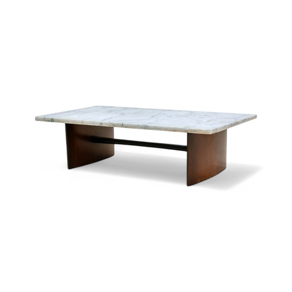 Coffee Table in Rosewood & Marble, Joaquim Tenreiro, 1960s - Lot 545