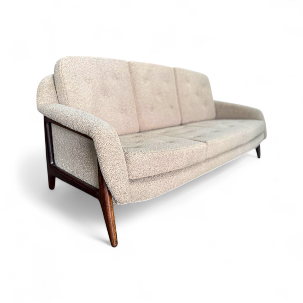 Sofa “Stella” in Rosewood & Boucle, Sergio Rodrigues, 1966 - Lot 725A