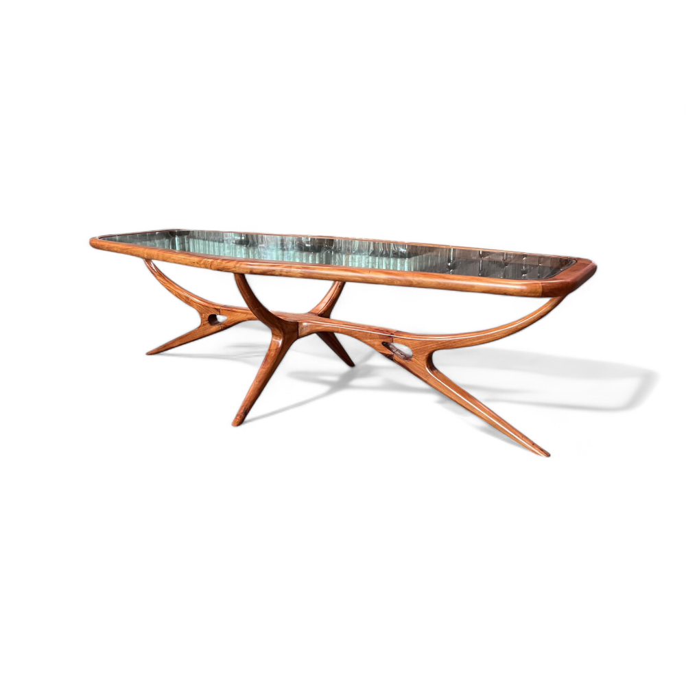 Coffee Table in Caviuna wood & Glass, Giuseppe Scapinelli, 1950s - Lot 655