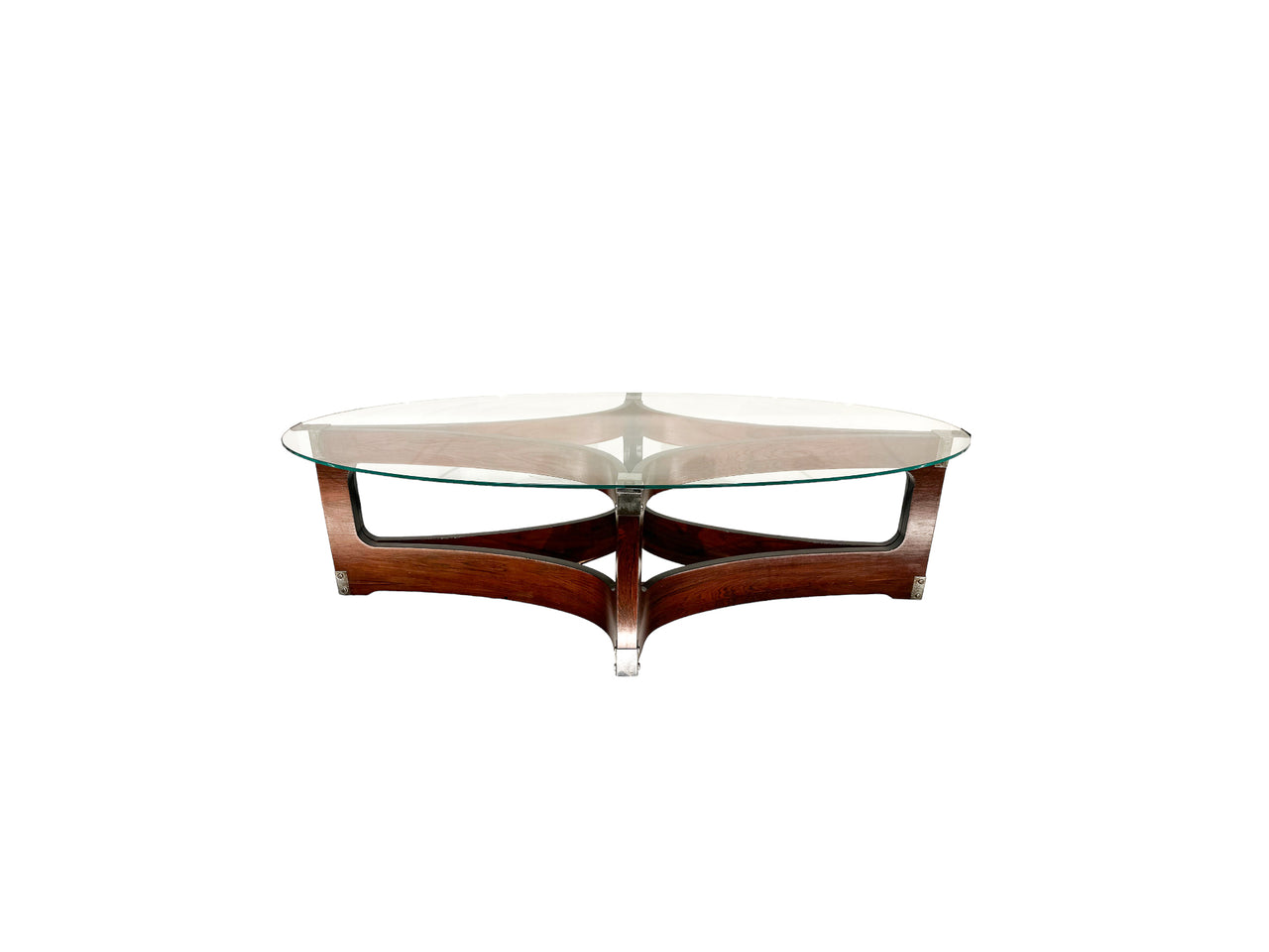 Coffee Table in Bent Wood & Glass by Novo Rumo, c. 1960s - Lot 427