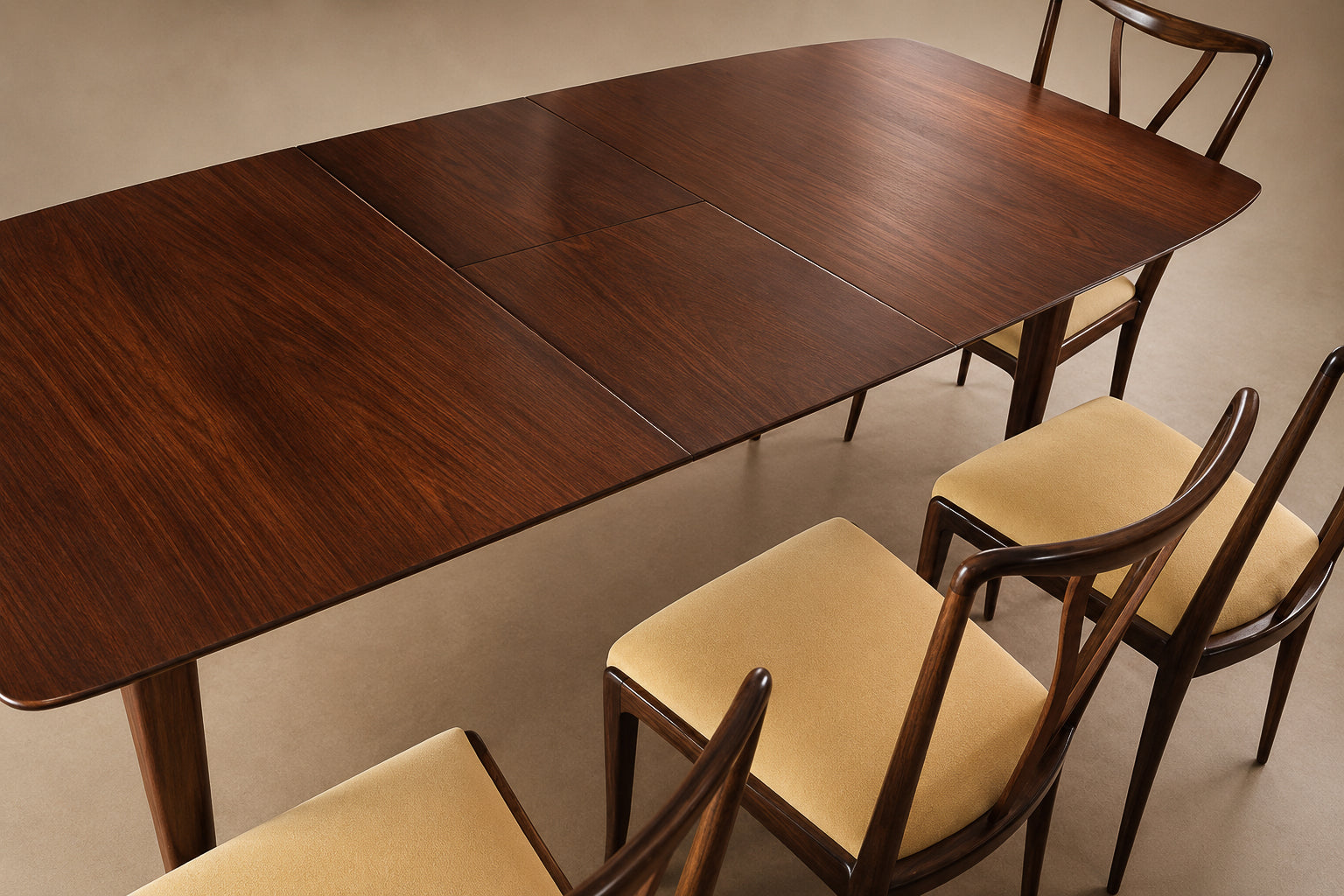 Giuseppe Scapinelli Extendable Brazilian Rosewood Dining Table