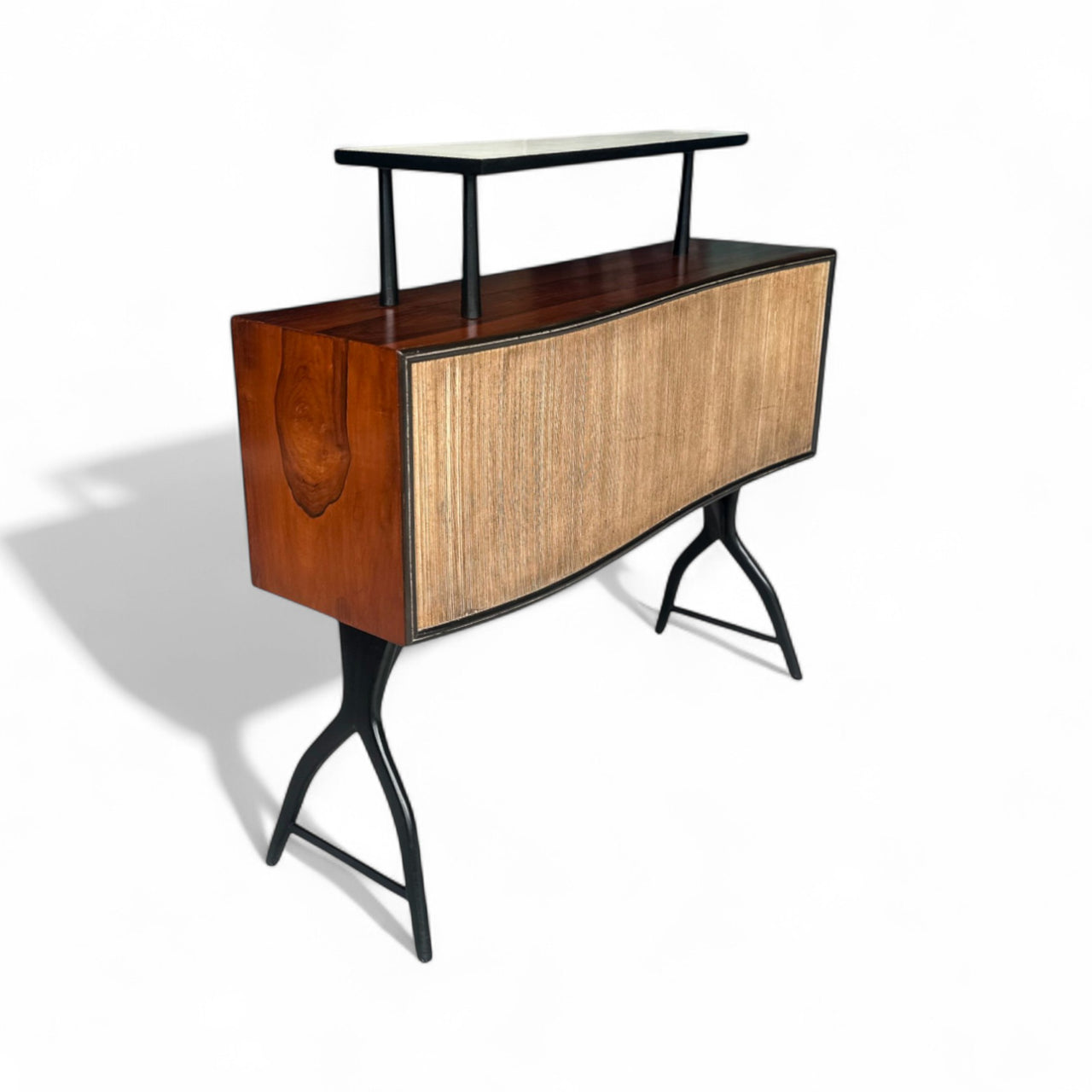Bar with Curved Shape in Two Woods, 1950s  - Lot 694