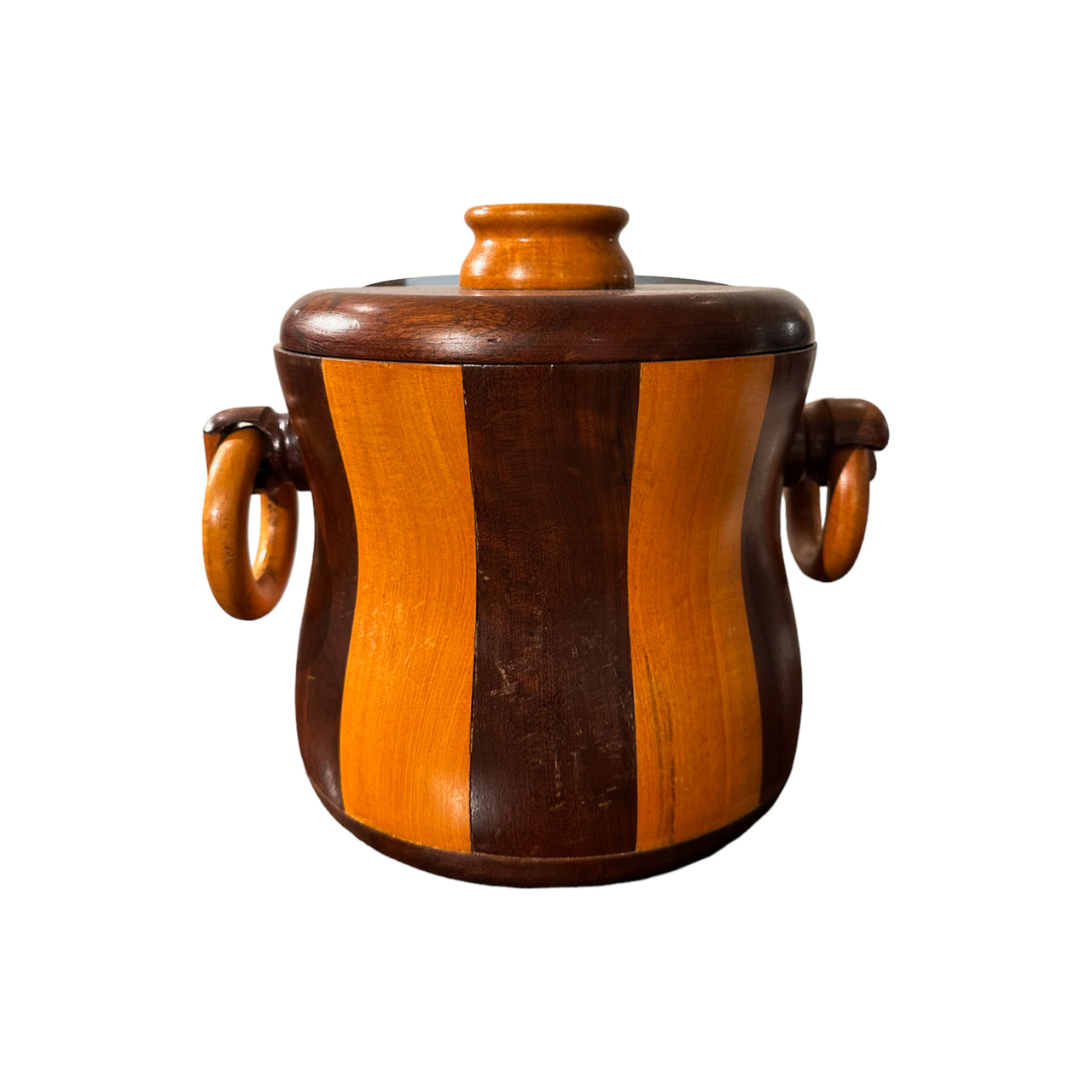 Ice Bucket in Imbuia and Brazilian Hardwood, Unknown, c. 1960s - Lot 179