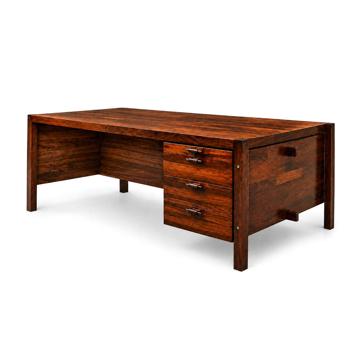Jorge Zalszupin “Diplomata” Executive Desk in Brazilian Rosewood