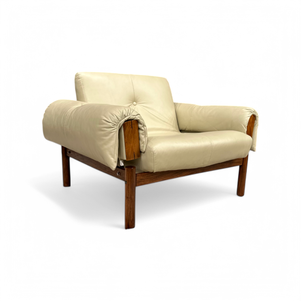 “MP-13” Armchair in Rosewood & Leather, Percival Lafer, 1967- Lot 62A