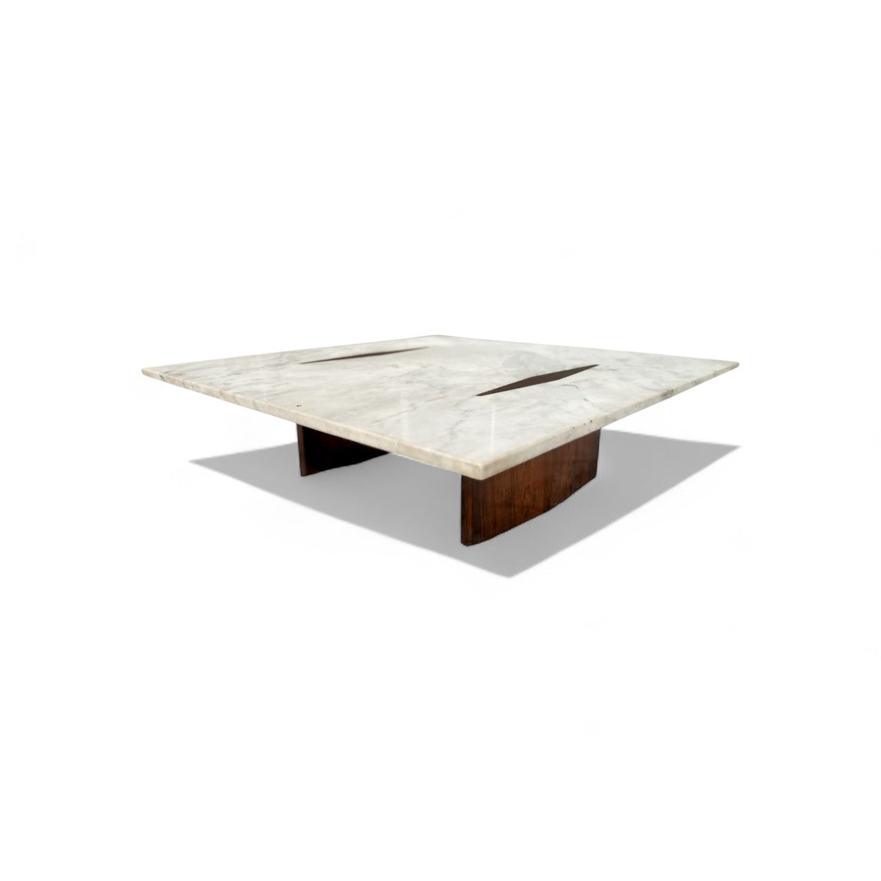 “Limestone” Coffee Table in Rosewood & Marble, Jorge Zalszupin, 1959 - Lot 553A