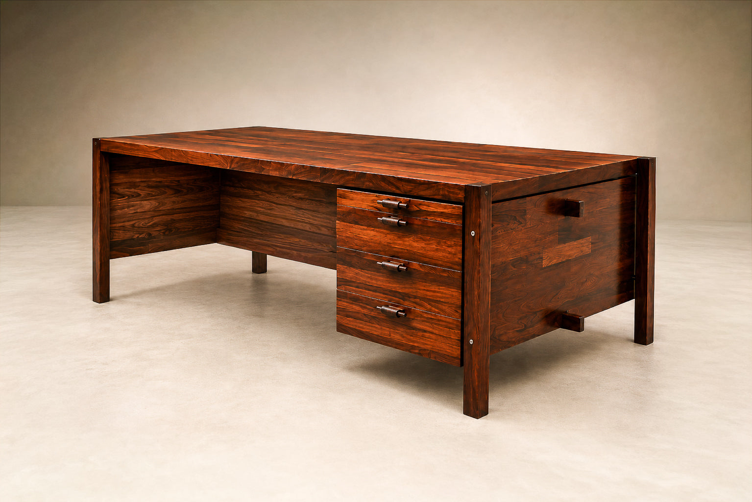 Jorge Zalszupin “Diplomata” Executive Desk in Brazilian Rosewood