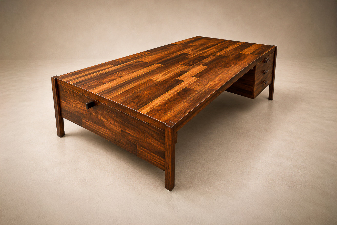 Jorge Zalszupin “Diplomata” Executive Desk in Brazilian Rosewood
