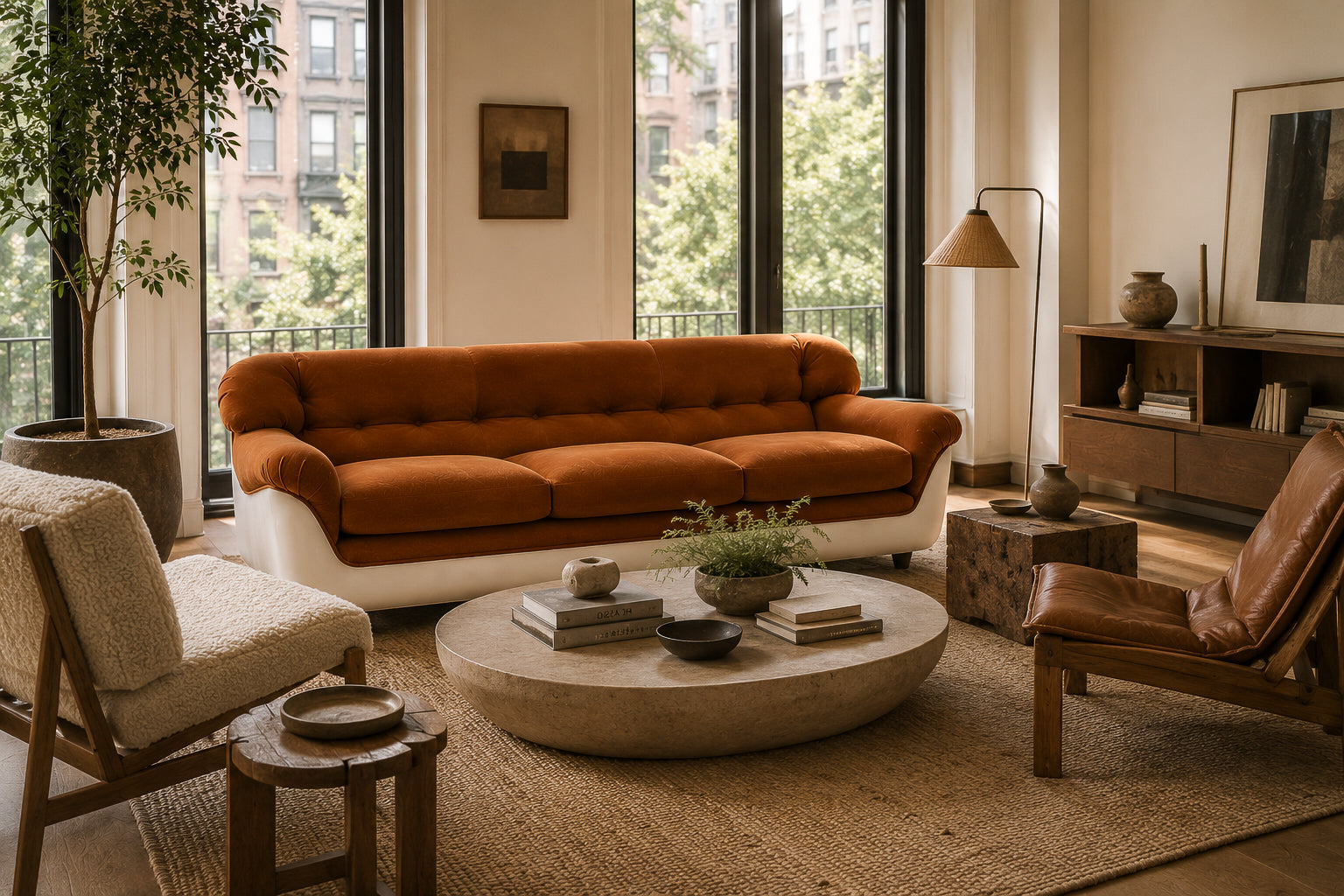 Brazilian Modern “VIP” Sofa in Fiberglass & Mohair by Jorge