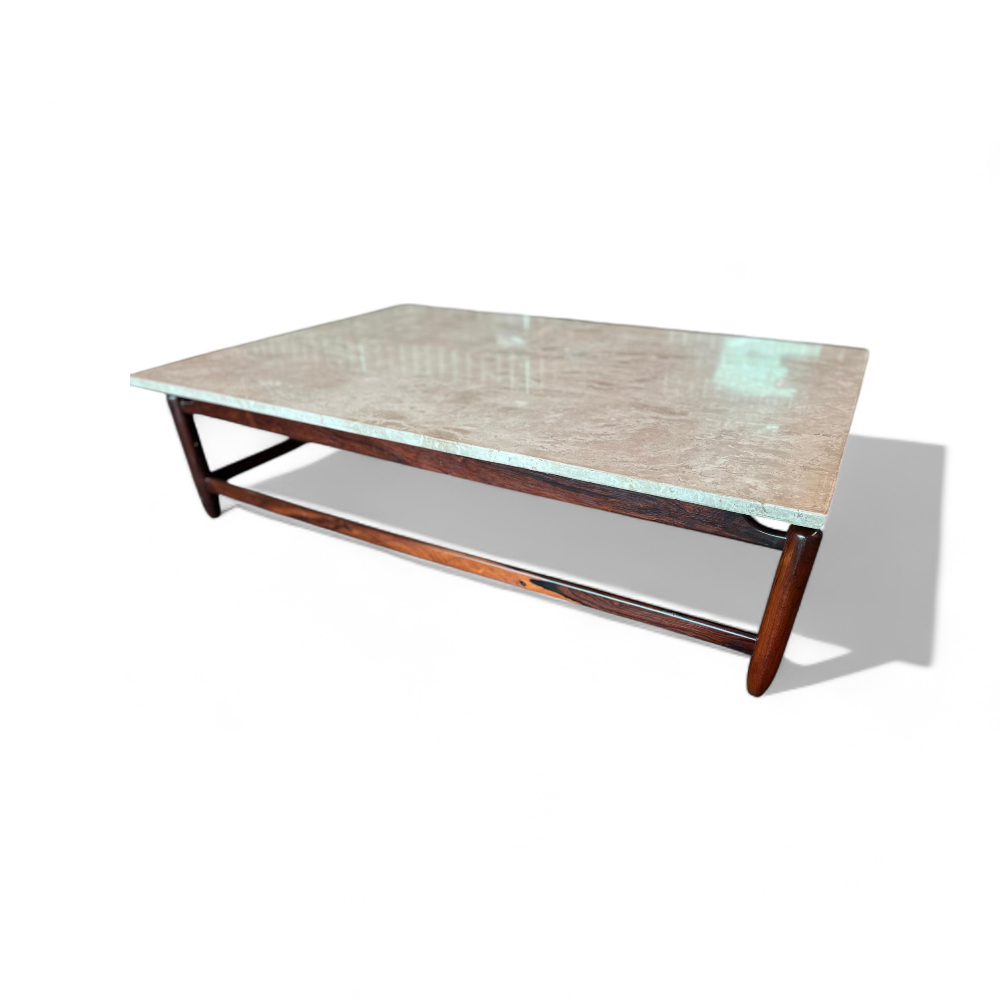 Coffee Table in Rosewood & Marble, Jorge Jabour, 1960s - Lot 645