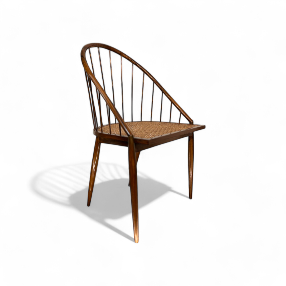 Curva Chair in Rosewood & Caning, Joaquim Tenreiro, 1960s - Lot 597