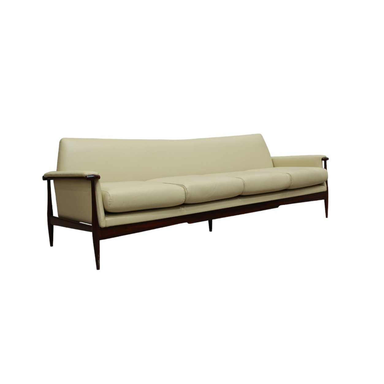 Sofa in Rosewood & Leather, Liceu de Artes e Oficios, 1960s - Lot 222