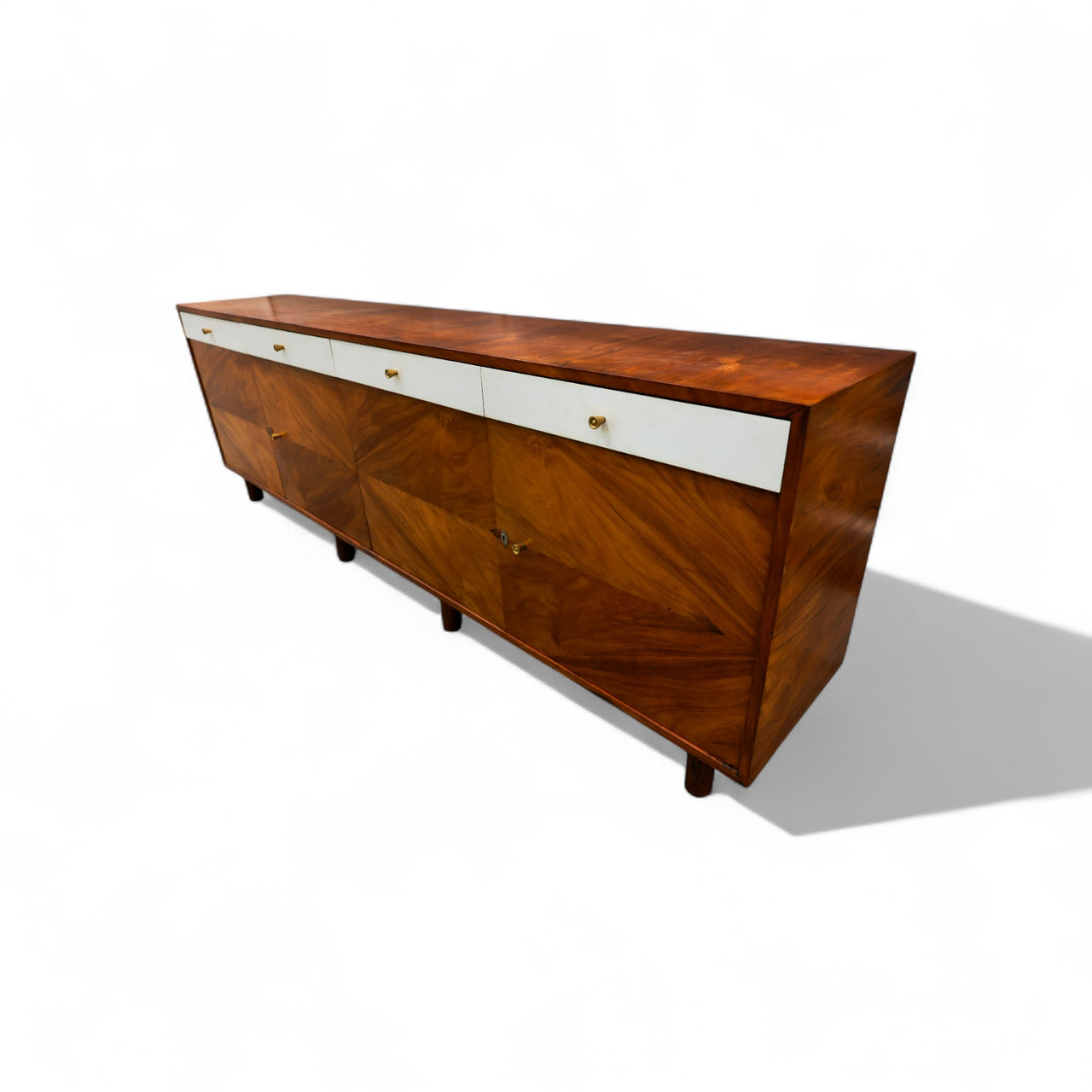 Credenza in Caviuna Wood & Brass, Ernesto Hauner for Mobilinea, 1960s - Lot 490