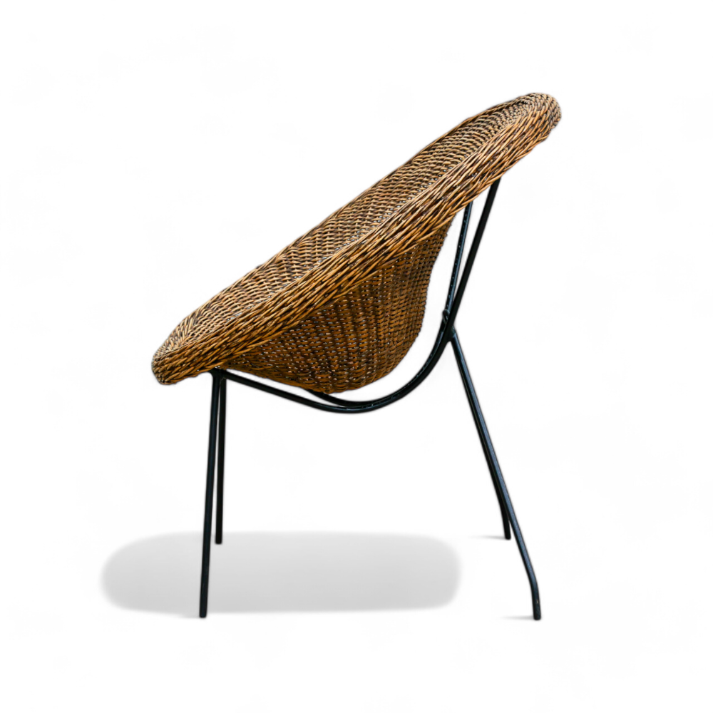 Armchair in Wicker & Iron by Forma Brazil, 1955 - Lot 542