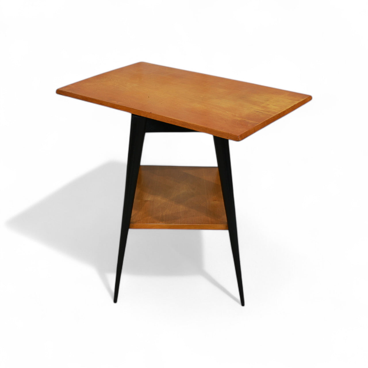 Side Table with a Swivel Top in Pau Marfim & Ebony finish, Unknown, 1950s - Lot 559