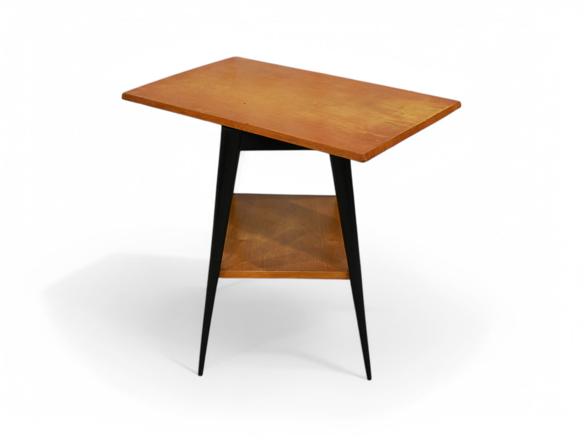 Side Table with a Swivel Top in Pau Marfim & Ebony finish, Unknown, 1950s - Lot 559