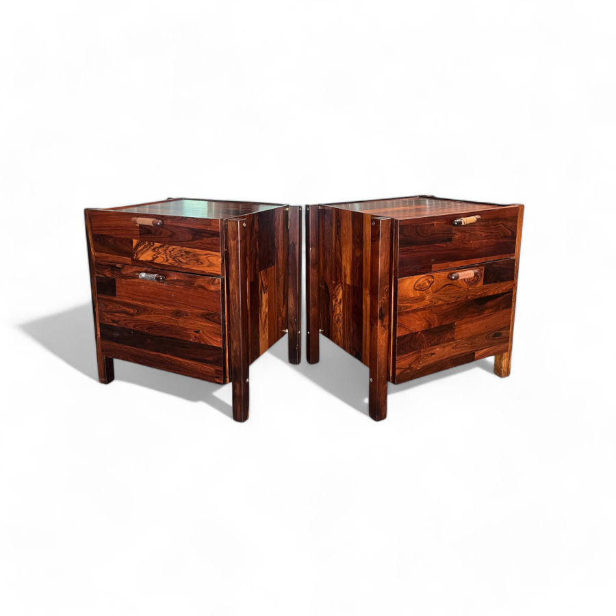 Nightstands or File Cabinet pair in Rosewood, Jorge Zalszupin, 1960s - Lot 91B