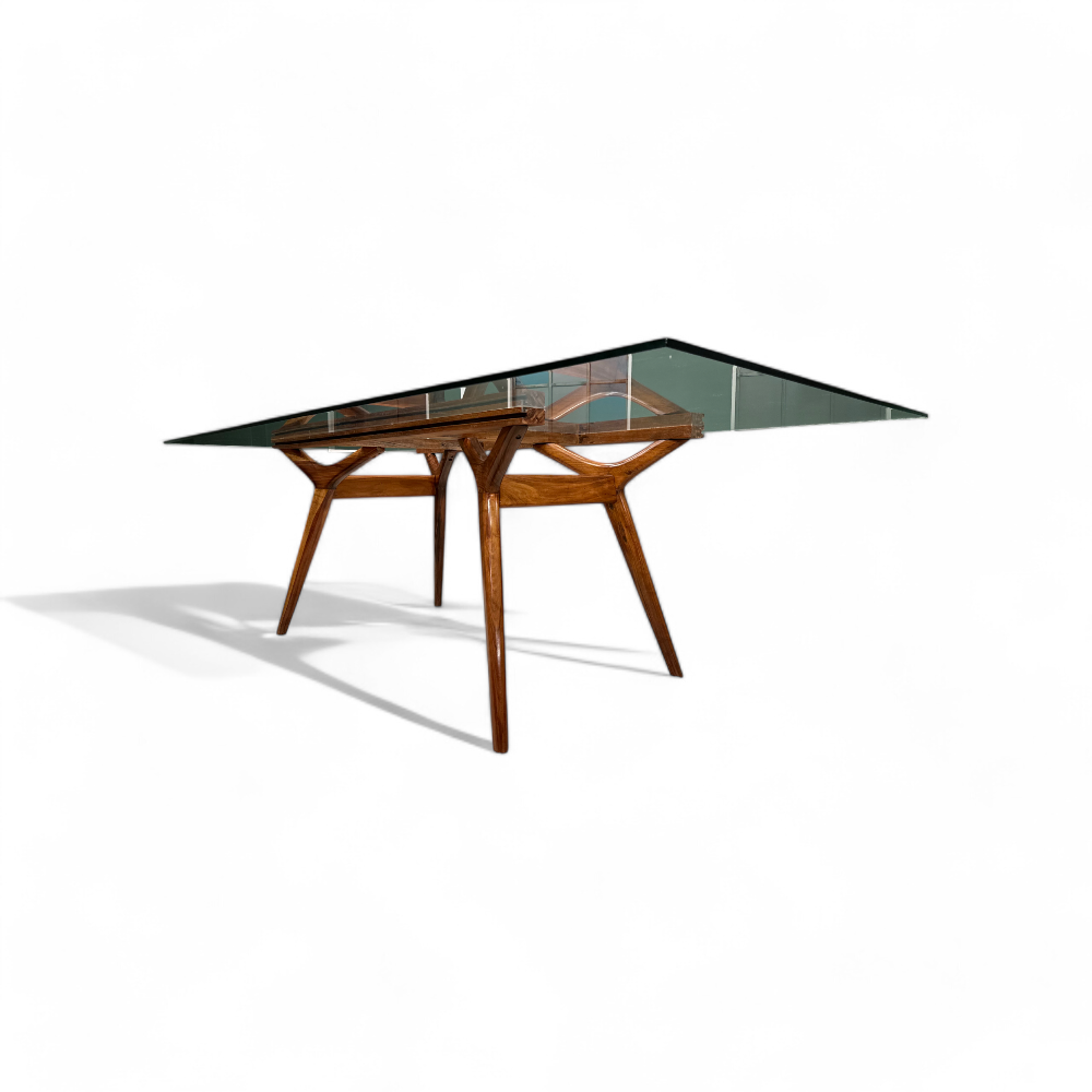 Dining Table in Caviuna wood & Glass, Forma, 1960s - Lot 116