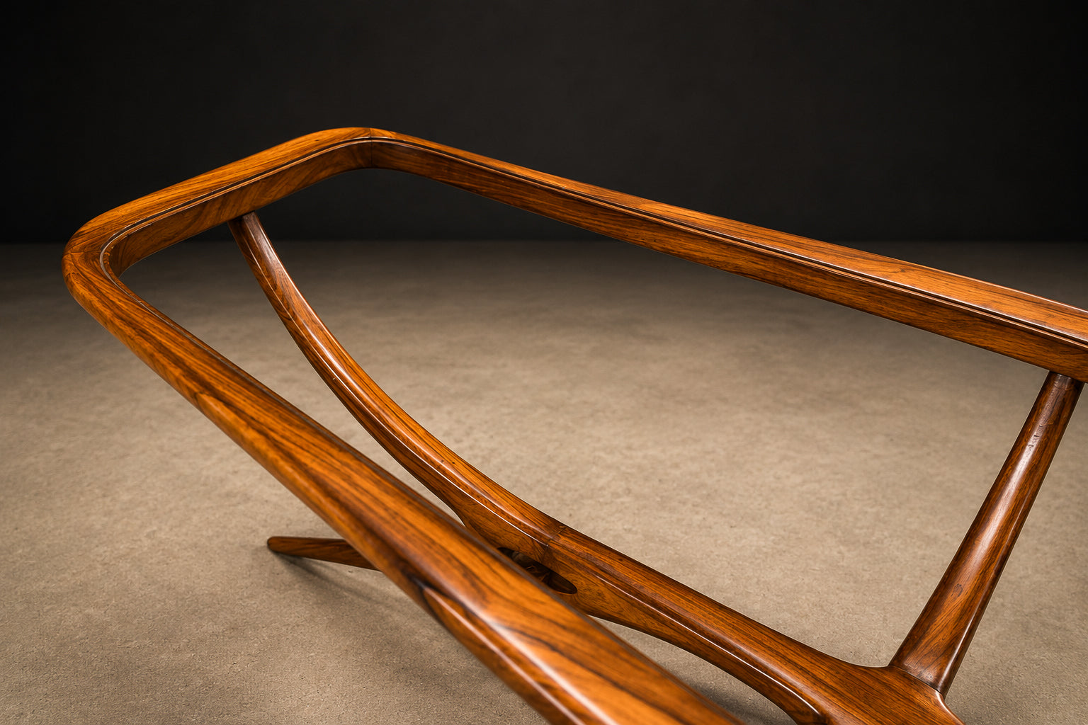 Giuseppe Scapinelli Sculptural Wooden Coffee Table, Brazil, 1950s