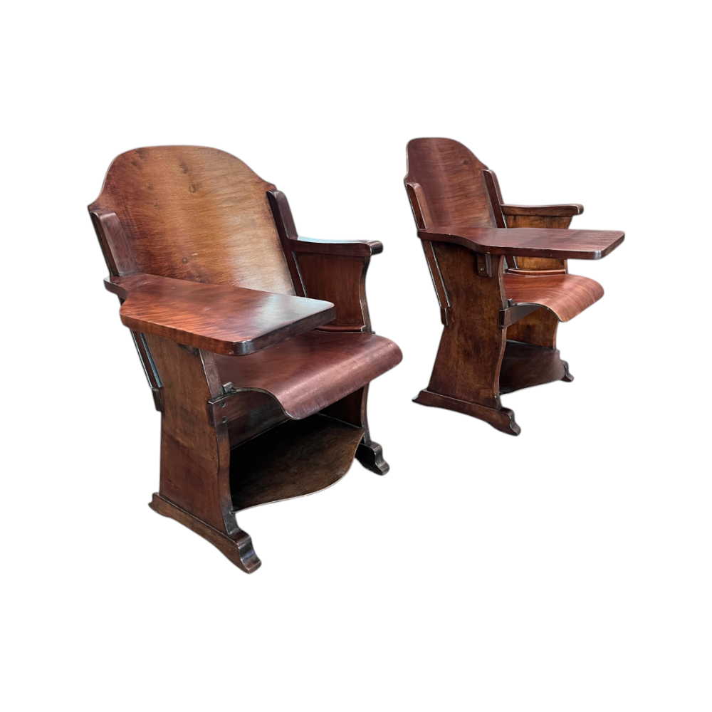 Pair of Auditorium Armchairs in Bentwood, Cimo, 1950s - Lot 140