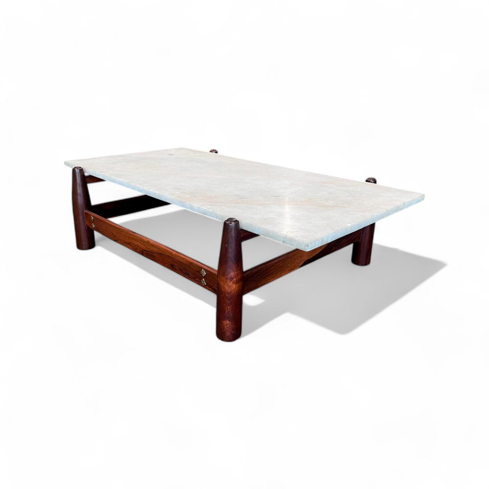 Coffee Table in Rosewood & Marble, Cimo, 1950s - Lot 693