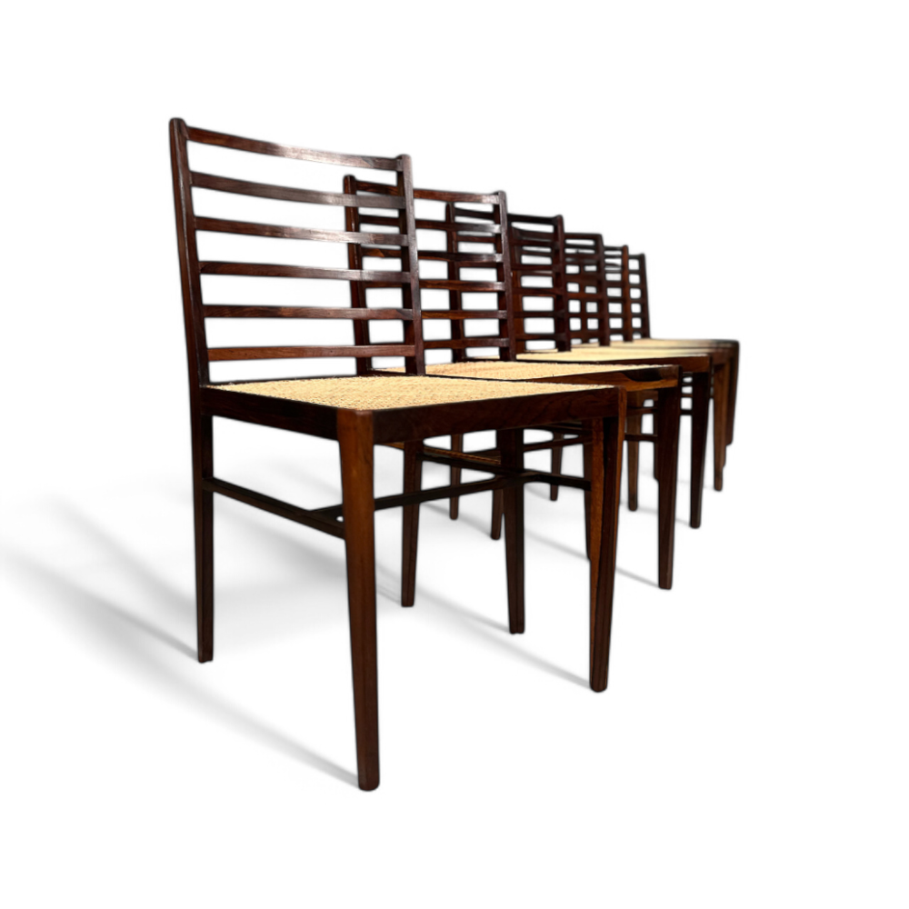 Set of 6 Dining Chair in Rosewood & Caning, Att. to Joaquim Tenreiro, 1960s - Lot 220