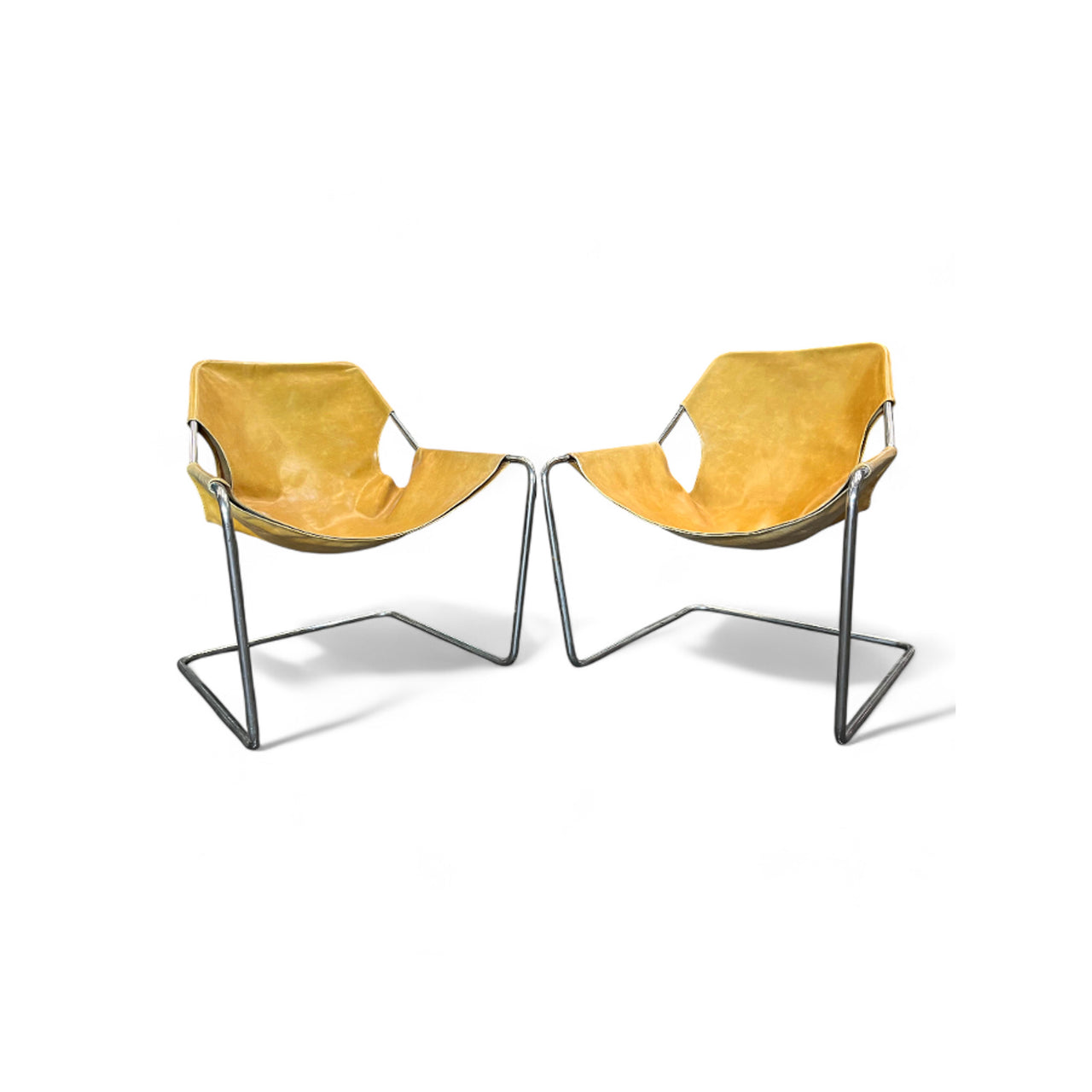 "Paulistano" Armchairs by Paulo Mendes da Rocha in Steel & Leather, c. 1957 - Lot 678