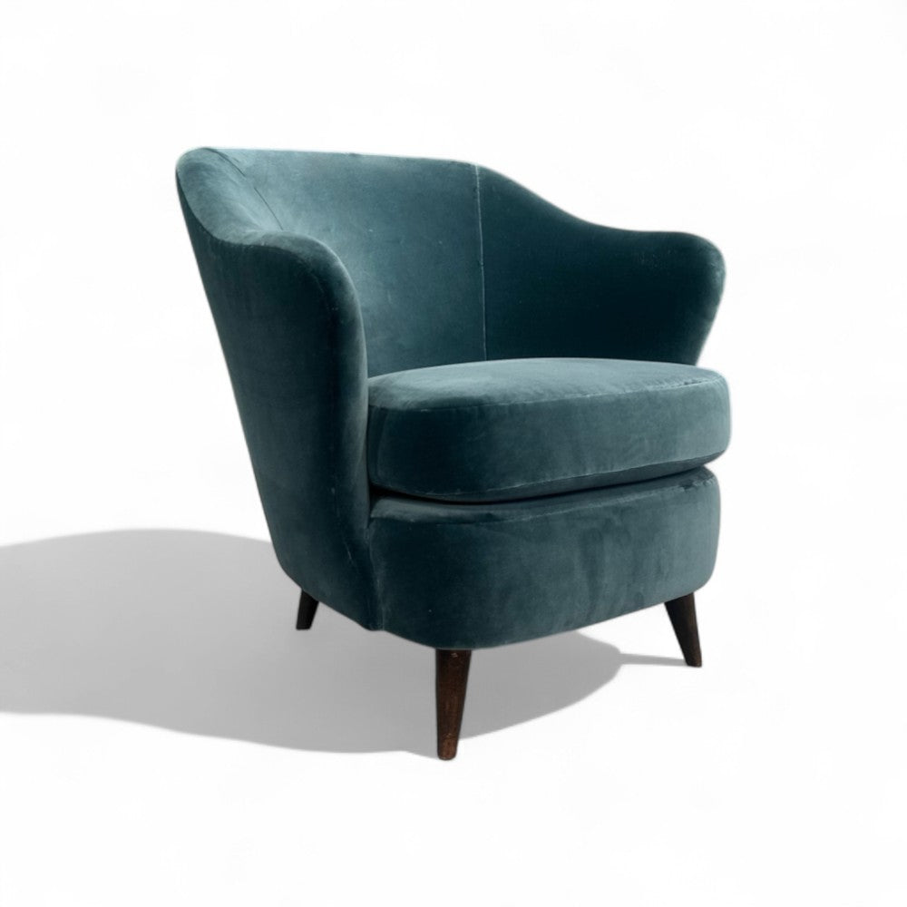 “Concha” Armchair in Hardwood & Mohair,Joaquim Tenreiro, 1950s - Lot 138A