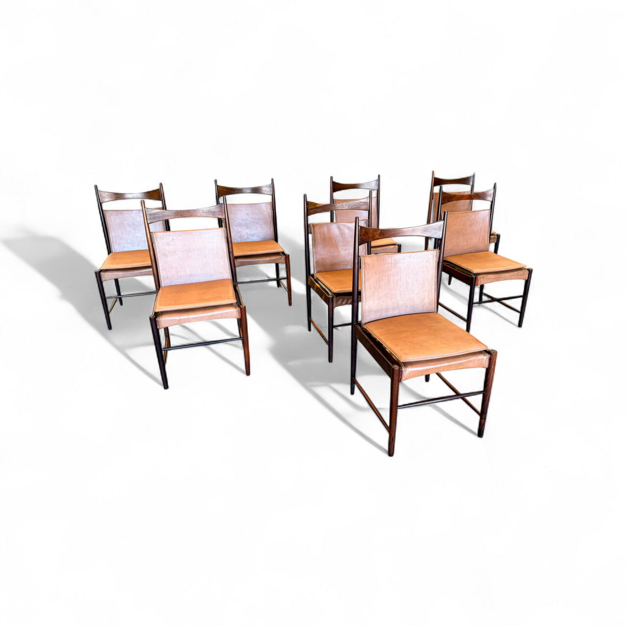 Set of 10 Tall “Cantu" Chairs in Rosewood, Sergio Rodrigues, 1960s - Lot 231B