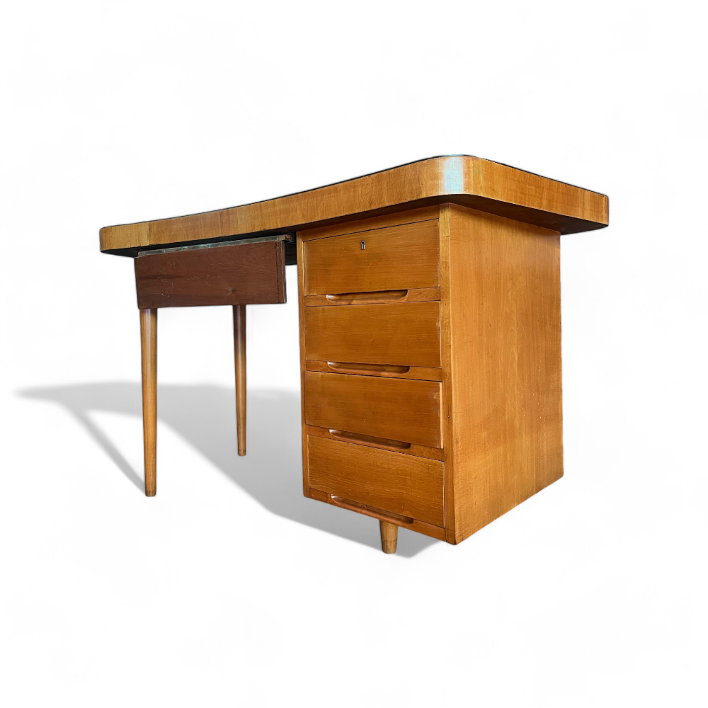 Desk with Organic Shape & Drawers in Hardwood, unknown, 1950s - Lot 646