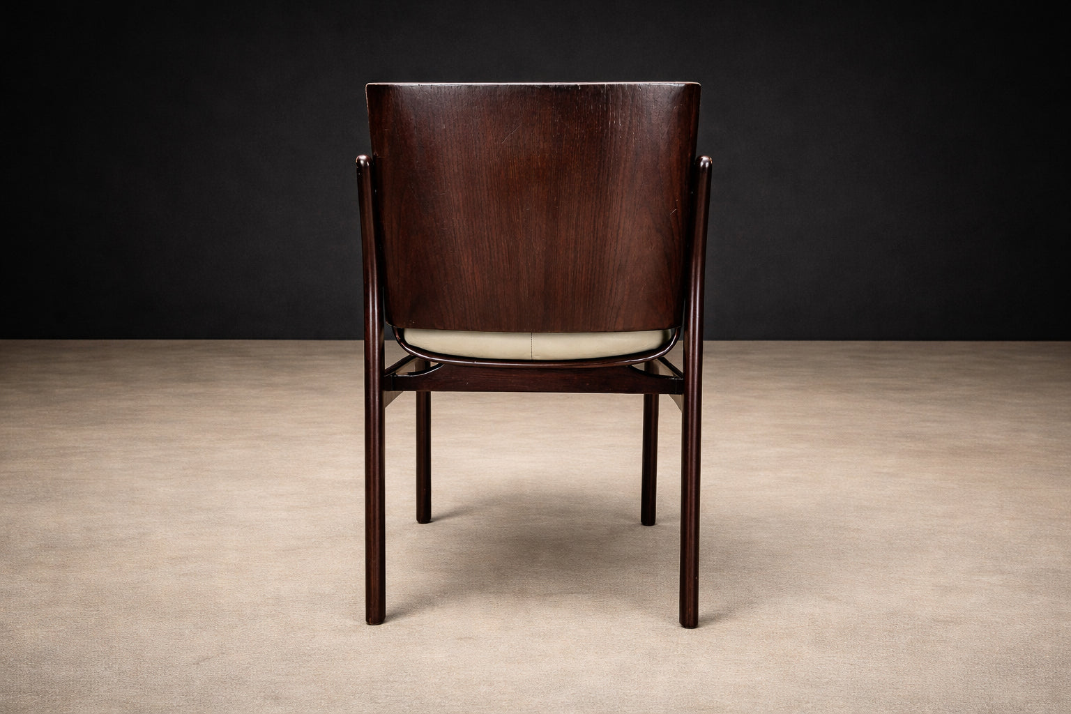 文学・小説 chair Brazilian Modern Set of Five Rosewood & Leather Dining Chairs