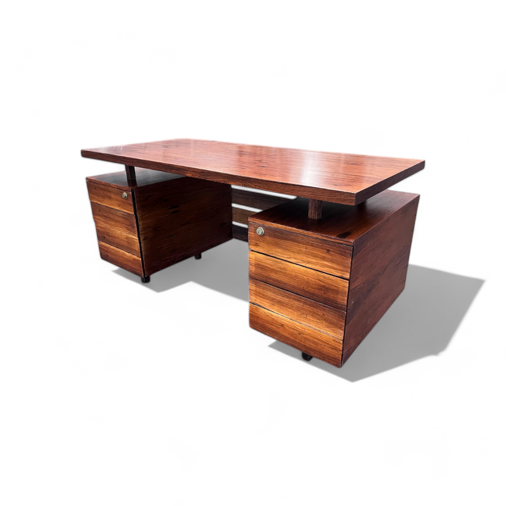 Desk with Eight Drawers in Rosewood Ava 1960s Lot 698 Found Collectibles