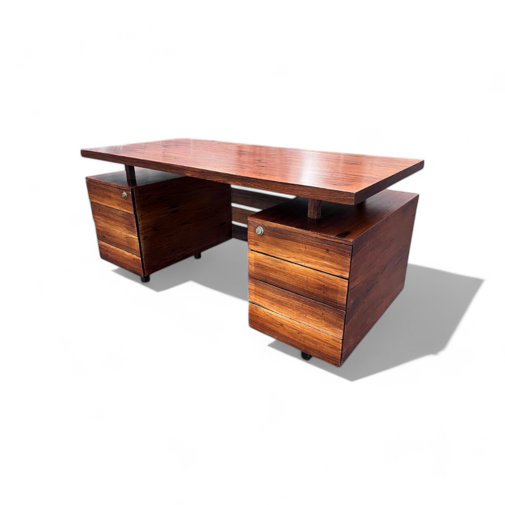 Desk with Eight Drawers in Rosewood, Ava, 1960s - Lot 698