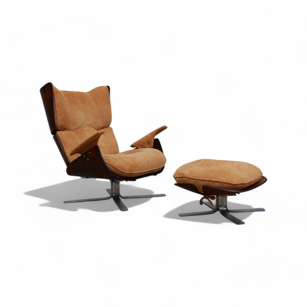 "Paulistana" Armchair with Ottoman, Jorge Zalszupin, 1959- Lot 445-482