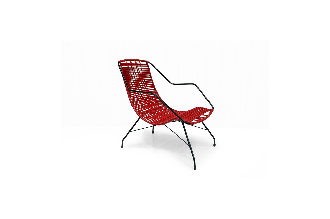 Armchair in Red Rope & Iron by Forma, 1950s - Lot 181