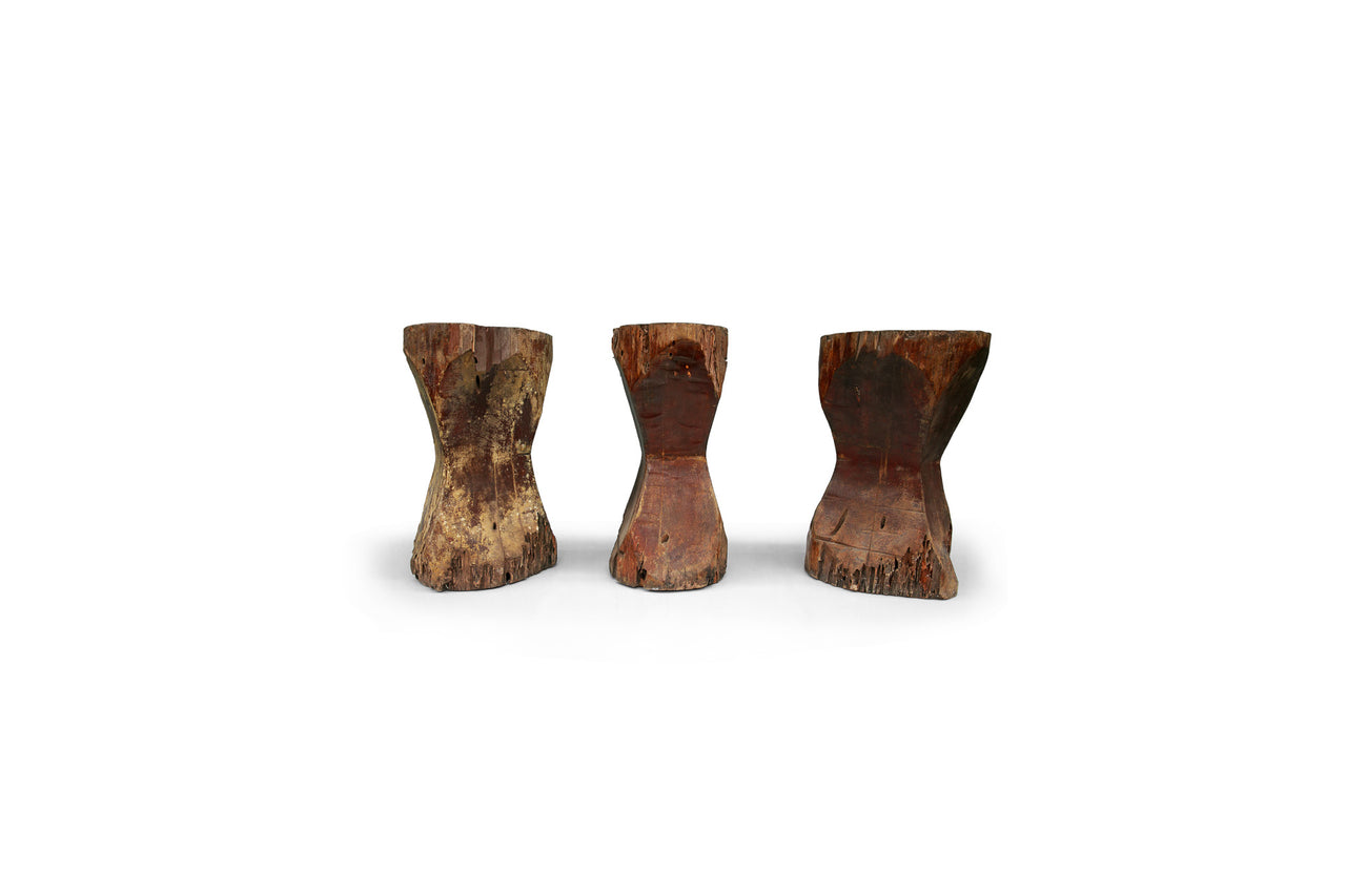 Set of Three Stools in Pequi Hardwood, Jose Zanine Caldas, 1970s - Lot 423