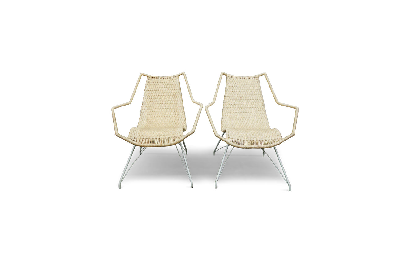 Armchairs in Iron & Sisal, Carlo Hauner, 1950s - Lot 162