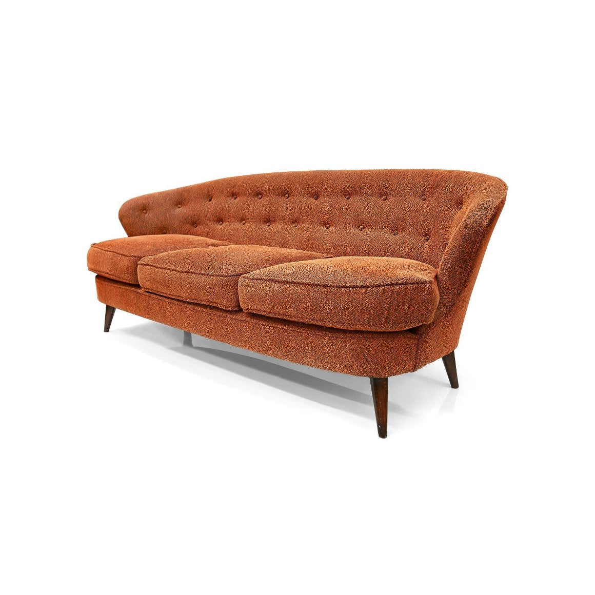 “Concha” Sofa in Hardwood & Chenille, Joaquim Tenreiro, 1960s - Lot 333