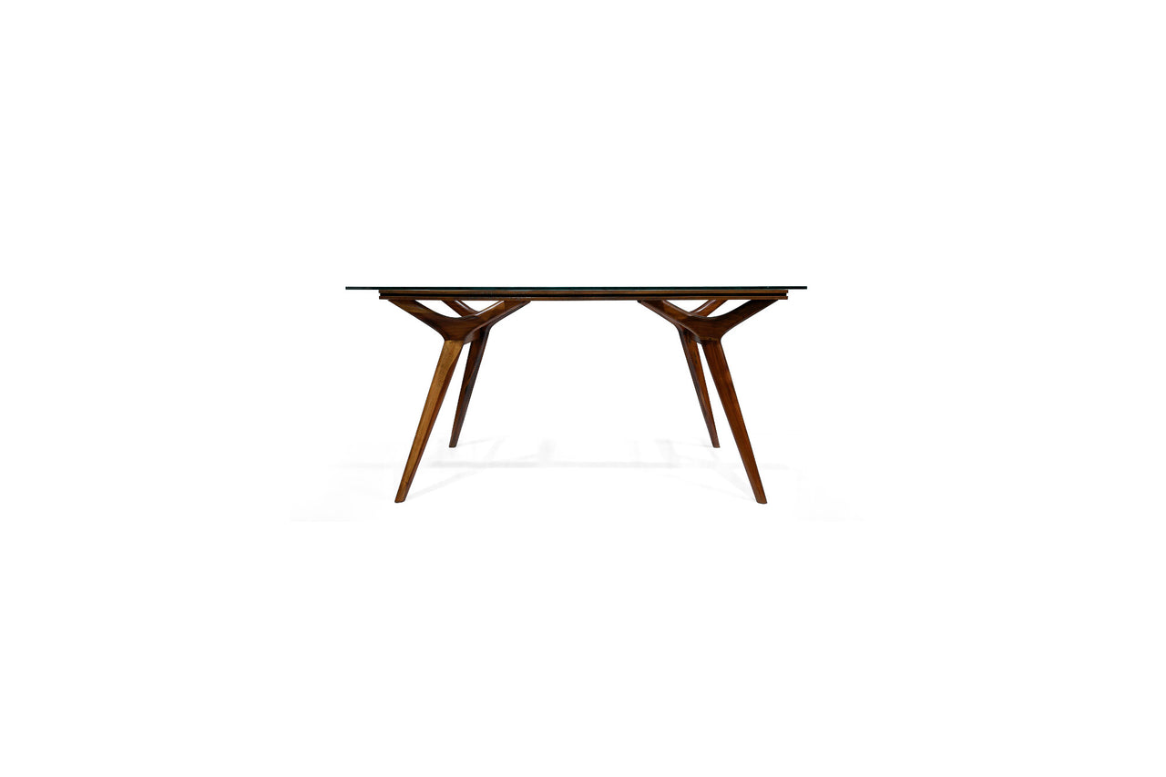 Dining Table in Caviuna Hardwood and Glass by Forma Brazil, 1960s - Lot 116