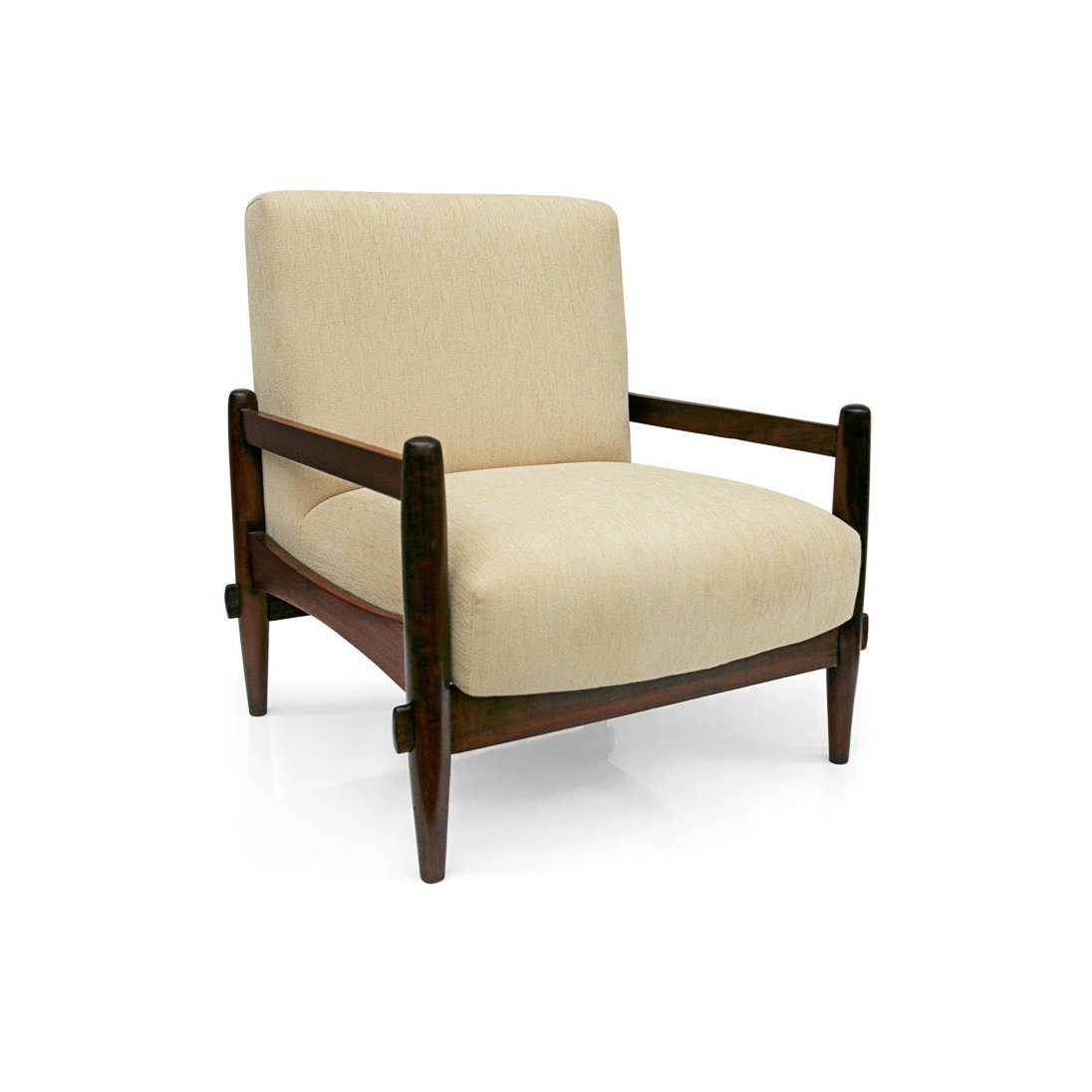 Armchair in Wood and Leather, Michel Arnoult, 1960s - Lot 194