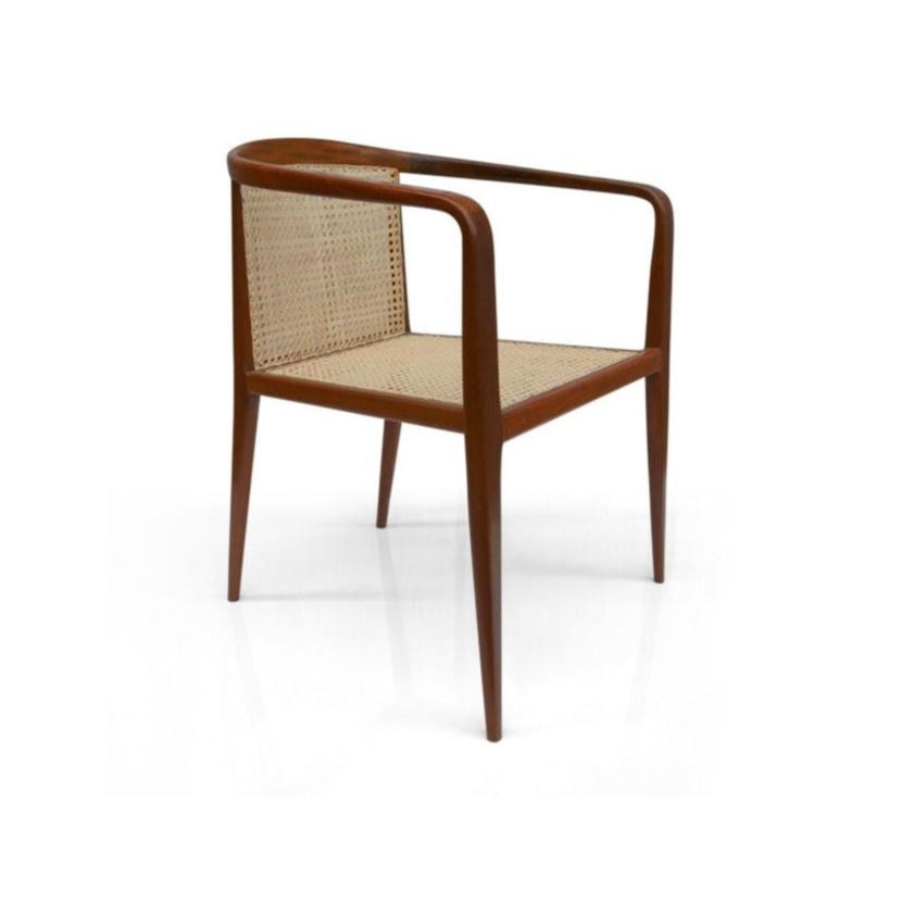 Armchair in Hardwood & Cane by John Graz, c. 1950s - Lot 299