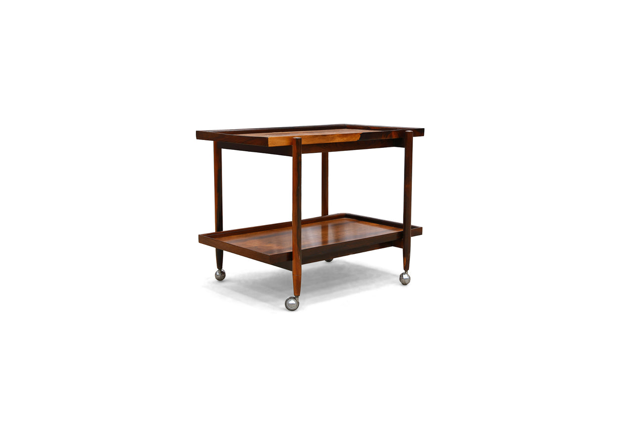 Bar Cart in Hardwood and Metal Wheels by Jorge Jabour Mauad, c. 1960 - Lot 495