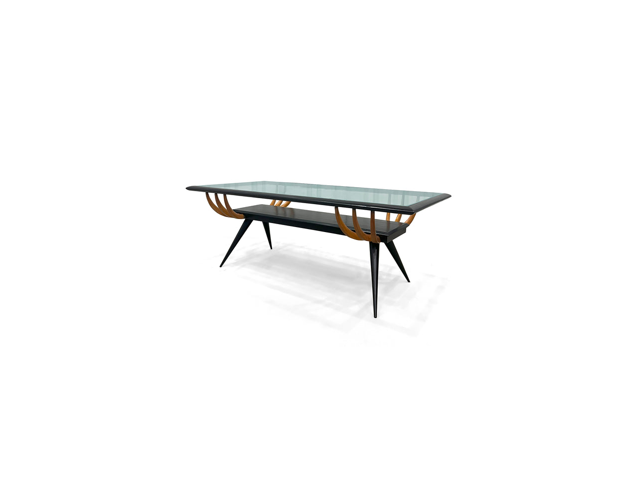 Rectangular Coffee Table in Hardwood and Glass by Giuseppe Scapinelli, c. 1950 - Lot 487