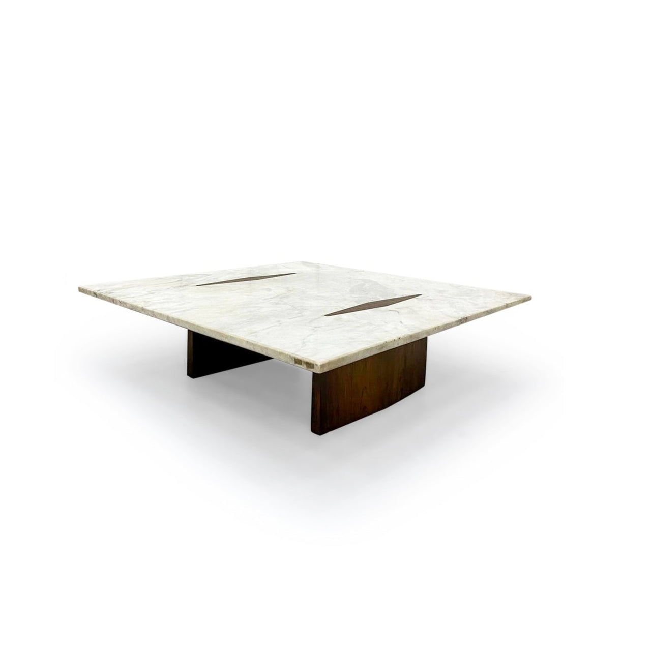 “Limestone” Coffee Table in Wood & Marble by Jorge Zalszupin, 1959 - Lot 553