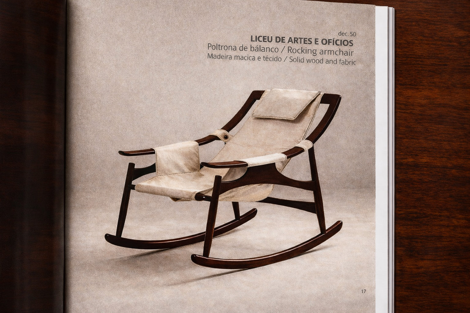 Rocking Chair in Rosewood & Leather, Liceu de Artes, 1960s - Lot