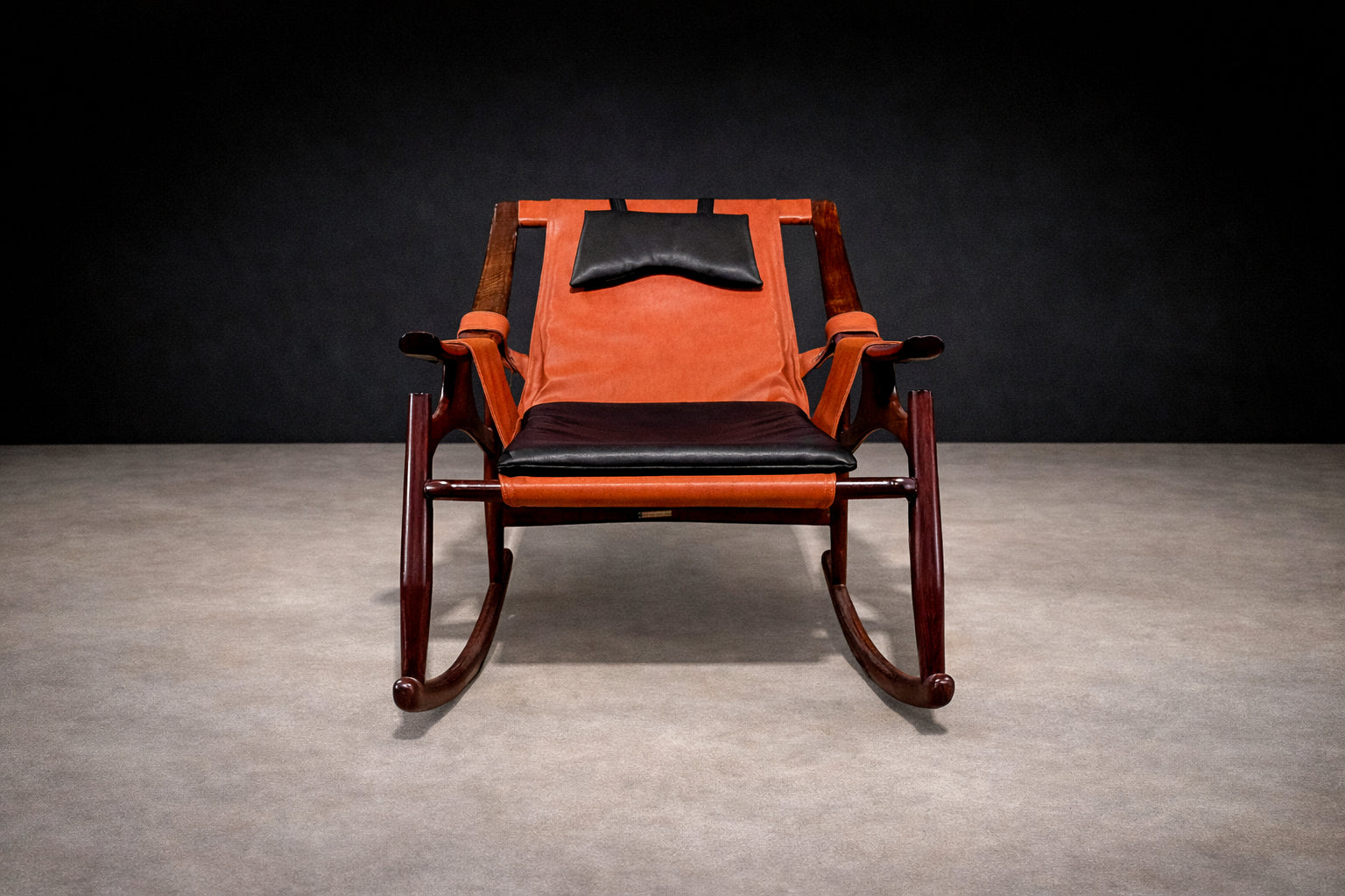 Rocking Chair in Rosewood & Leather, Liceu de Artes, 1960s - Lot