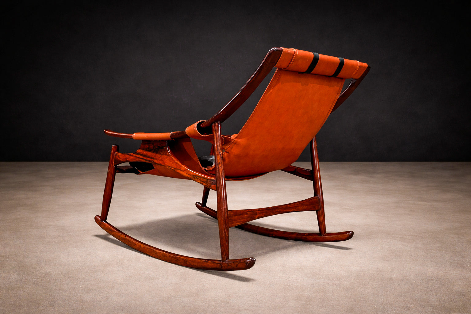 Rocking Chair in Rosewood & Leather, Liceu de Artes, 1960s - Lot