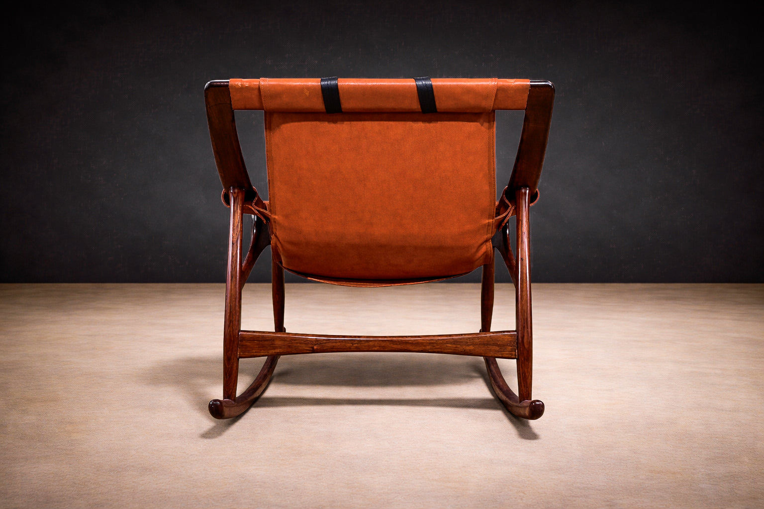 Rocking Chair in Rosewood & Leather, Liceu de Artes, 1960s - Lot