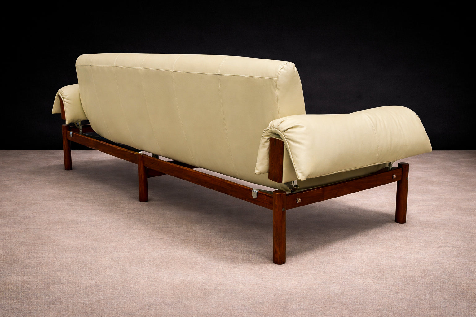 MP-13” Sofa in Rosewood & Leather, Percival Lafer, 1967 - Lot 61